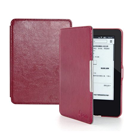 F-Dorla Ultra Slim Leather Case for Kindle Paperwhite, Red