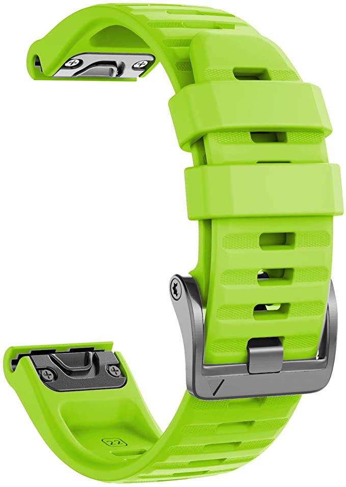 NotoCity Compatible with Fenix 6 Strap 22mm Band for Fenix 6/Fenix 6 Pro/Fenix 5/Fenix 5 Plus/Forerunner 935/Forerunner 945/Approach S60/Quatix 5（green）