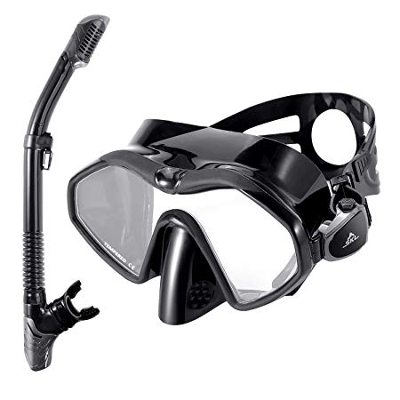 SKL Snorkel Set Full Dry Snorkel Diving Mask Tempered Glass Professional Snorkeling Set For Adult