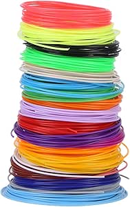 3D Printer Filaments,20 Colors 1.75MM PCL Pen Filament Refills For Printer Printing Pen Low Temperature (20 Colors Random)