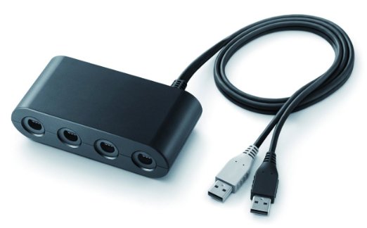 Gamecube Controller Adapter (USA Warranty) for Super Smash Bros. [Wii U & Dolphin PC USB] by OneSoul