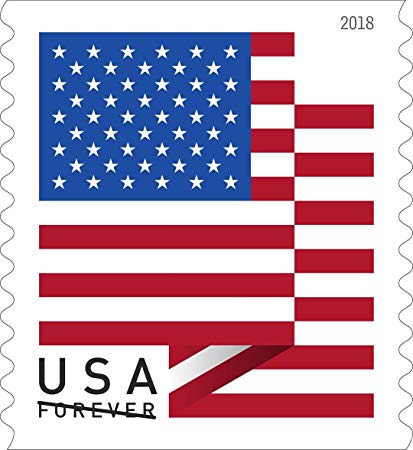 US Flag - 2018 USPS Forever First Class Postage Stamp U.S. Forever Patriotic American Flag - Coil of 100