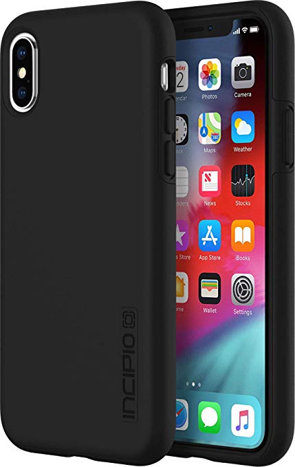 Incipio DualPro Dual Layer Case iPhone Xs (5.8") & iPhone X Hybrid Shock-Absorbing Drop Protection - Black