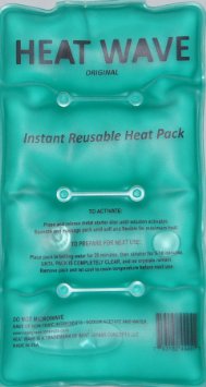 HEAT WAVE Instant Reusable Heat Pack - Medium (5 x 9 inch size) - Premium Quality - Medical Grade - made in USA (not China)