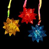 Dazzling Toys Crystal Star Necklace GreenYellowBlueRed  - Pack of 12 - Great for Parties and for Halloween
