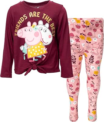 Peppa Pig Pullover Long Sleeve Graphic T-Shirt & Leggings