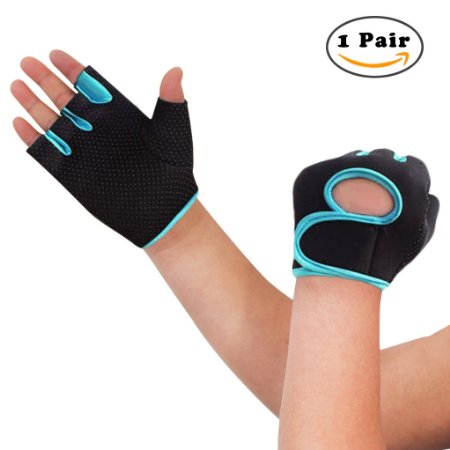 Nlife Power-Grip Half-finger SPORTS GLOVES,EXERCISE GLOVES Ideal For Cycling, Rowing, Weightlifting, and Cross Fit Training