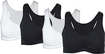 Gildan Women's Seamless Wirefree Comfort Bra, 4 Pack