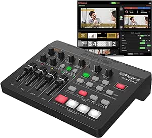 Roland AeroCaster Système de Streaming en Direct - Une puissante Solution de Production multicaméra avec Interface Audio et contrôleur physiques et appli complète pour iPad VRC-01 Noir