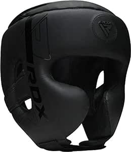 RDX Cascos Boxeo Helmet MMA para Entrenamiento y Muay Thai, Maya Hide Cuero Kara Head Guard, Ideal para Grappling, Sparring, Artes Marciales Kickboxing, Karate, BJJ, Taekwondo