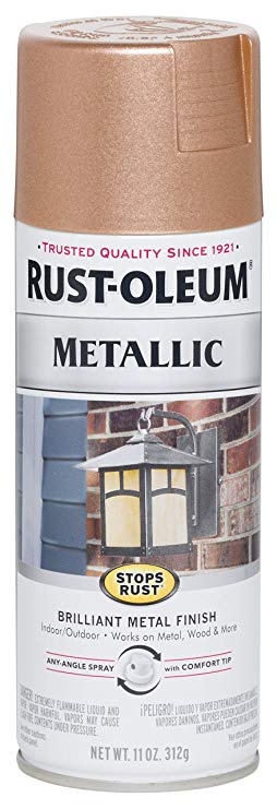 Rust-Oleum 7273830 Stops Rust Metallic Spray Paint, 11 oz, Copper