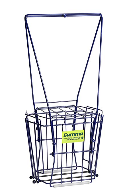 Gamma Pickleball Ball Hopper Caddy: Pickleball Ballhopper Ball Caddy with Attached Lid - Durable Steel Pickle Ball Basket for Indoor/Outdoor Use