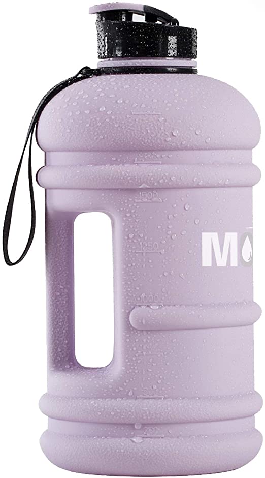 2.2L Large Reusable Water Bottles Half Gallon Water Jug Dishwasher Usable/Ecofriendly/Tritan No BPA Plastic/Leakproof/Odorless/Wide Mouth Drinking Gym Water Jug for Men Women Fitness Outdoor Gym
