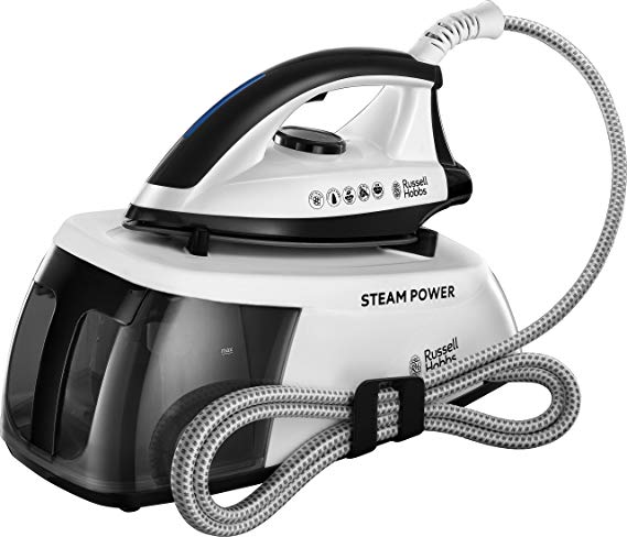 Russell Hobbs 24420 Power 90 Station, Series 1 Steam Generator, 2400 W, 1.3 Litre, Black/White