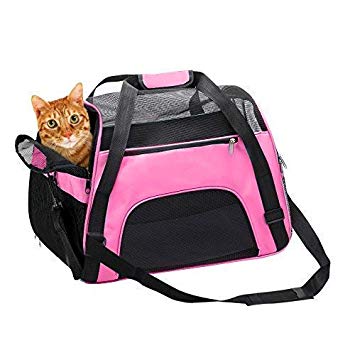 TIYOLAT Pet Carrier Bag, Airline Approved Duffle Bags, Pet Travel Portable Bag Home for Little Dogs, Cats and Puppies, Small Animals 40 x 20x 30cm