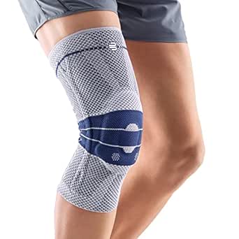 Bauerfeind - GenuTrain - Knee Brace - Targeted Support for Pain Relief and Stabilization of The Knee, Provides Relief of Weak, Swollen, and Injured Knees- Size 7 - Color Titanium