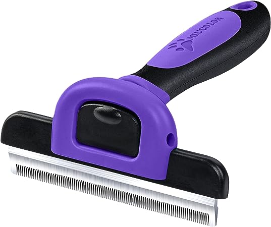 MIU COLOR Pet Grooming Brush, Deshedding Tool for Dogs & Cats, Effectively Reduces Shedding by up to 95% for Short Medium and Long Pet Hair, Purple