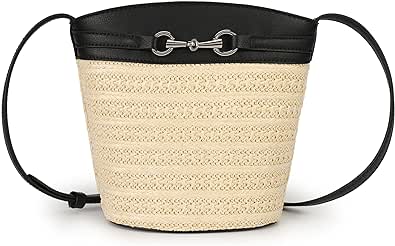 Gladdon Small Straw Purses for Women Mini Straw Shoulder Bags for Women Crossbody Woven Purse Clutch Rattan Bag