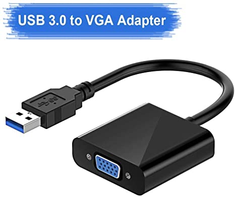 USB to VGA Adapter, USB 3.0/2.0 to HDMI Adapter Multi-Display Video Converter- PC Laptop Windows 7/8/8.1/10,Desktop, Laptop, PC, Monitor, Projector, HDTV, Chromebook.