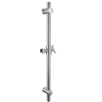 Din Brushed Stainless Steel Slide Bars with All Brass Handheld Shower Bracket Height and Angle AdjustableF203-2