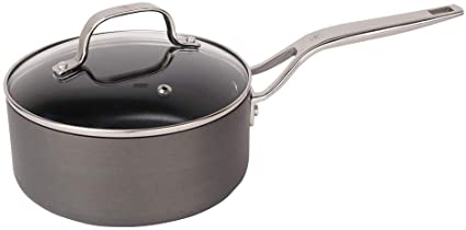 Swiss Diamond Hard Anodized Induction Compatible 3 Quart Saucepan with Lid - Oven and Dishwasher Safe Nonstick Cooking Pot (8 inch)