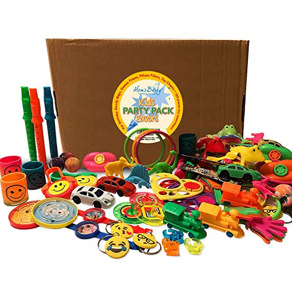 Party Packs Favors for Kids - 125 Pc Toy Assortment for Boys and Girls – Bulk Small Toys for Birthday Goody Bags, Games Prizes, Pinata Fillers, Toy Chests