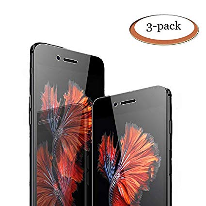 Screen Protector Compatible for iPhone 6 Plus/7 Plus/8 Plus,3-Pack,Touch Screen Accuracy,0.3mm Thin 9H Hardness,Easy Installation,Bubble Free,[5.5 Inch]