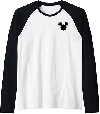 Disney Mickey And Friends Mickey Silhouette Pocket Logo Raglan Baseball Tee