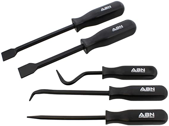 ABN Hook and Pick Set – 5 Piece Pick Hook and Scraper Set Mechanic Hand Tools Automotive Picks Hooks Scraper Tool Set