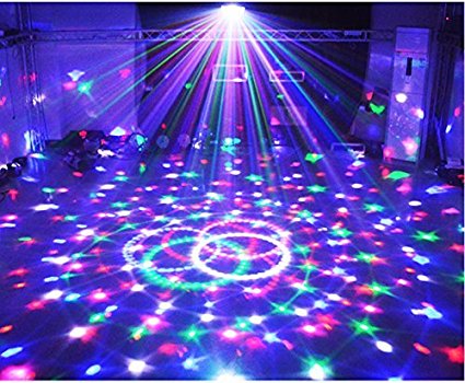party light Wonsung stage lighting disco dj stage lights crystal magic ball rotating light led RGBW entainment music stage effect lighting with MP3 bluetooth remote controller digital light lamps for KTV, karaoke ,house home gathering Christmas Party light, Weddings, Clubs, Bars decoration lights effect bacground lighting