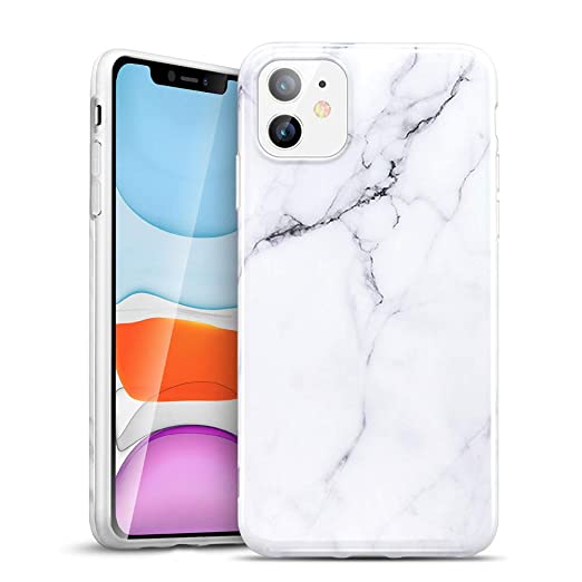 ESR Marble Case for iPhone 11 Cover, Slim Soft Flexible TPU, Marble-Pattern Cover for iPhone 11 6.1" (2019 Release), White Sierra