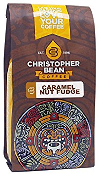 Christopher Bean Coffee Flavored Whole Bean Coffee, Caramel Nut Fudge Truffle, 12 Ounce