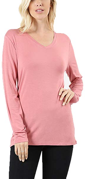 ToBeInStyle Women's V-Neck Long Sleeve Top