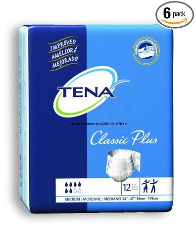 Tena Classic Adult Diapers Large - Case of 72