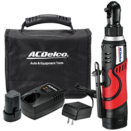 ACDelco ARW804 Li-ion 8 Volt 1/4" Ratchet Wrench w 2 battery Tool bag, 27 ft-lbs