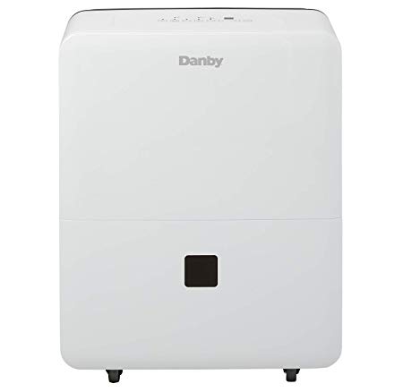 Danby 30 Pint Dehumidifier with Continuous Drain Operation, White DDR030BDWDB