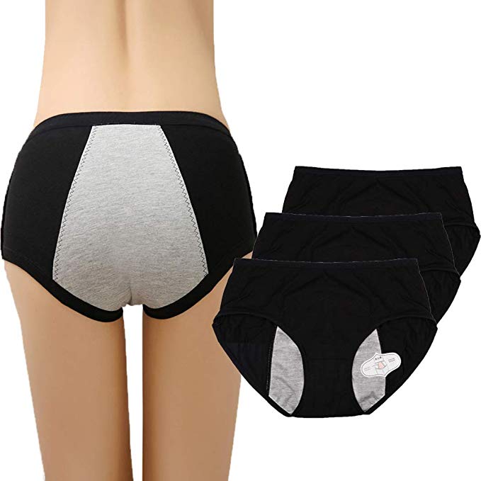 Rusy Leak Proof Panties for Women Girl Postpartum Bleeding Menstrual Period Underwear Urinary Incontinence (Pack of 3)
