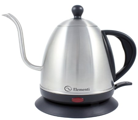 Elementi Stainless Steel Electric Pour Over Kettle for Coffee and Tea