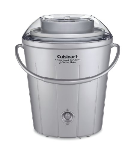 Cuisinart ICE-25BC Classic Frozen-Yogurt, Ice-Cream, and Sorbet Maker, Brushed Chrome