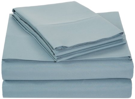 AmazonBasics Microfiber Sheet Set - King, Spa Blue