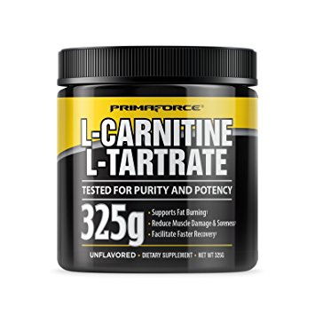 PrimaForce L-Carnitine L-Tartrate Powder Supplement, 325 Grams - Enhances Workout Performance / Promotes Fat Burning / Speeds Workout Recovery