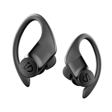 SOUNDPEATS TrueWings True Wireless Earbuds Over-Ear Hooks Bluetooth Headphones 5.0 in-Ear Stereo Wireless Earphones with Touch Control IPX7 for Sports, 13.6mm Driver, Mono/Stereo Mode, USB-C Charge