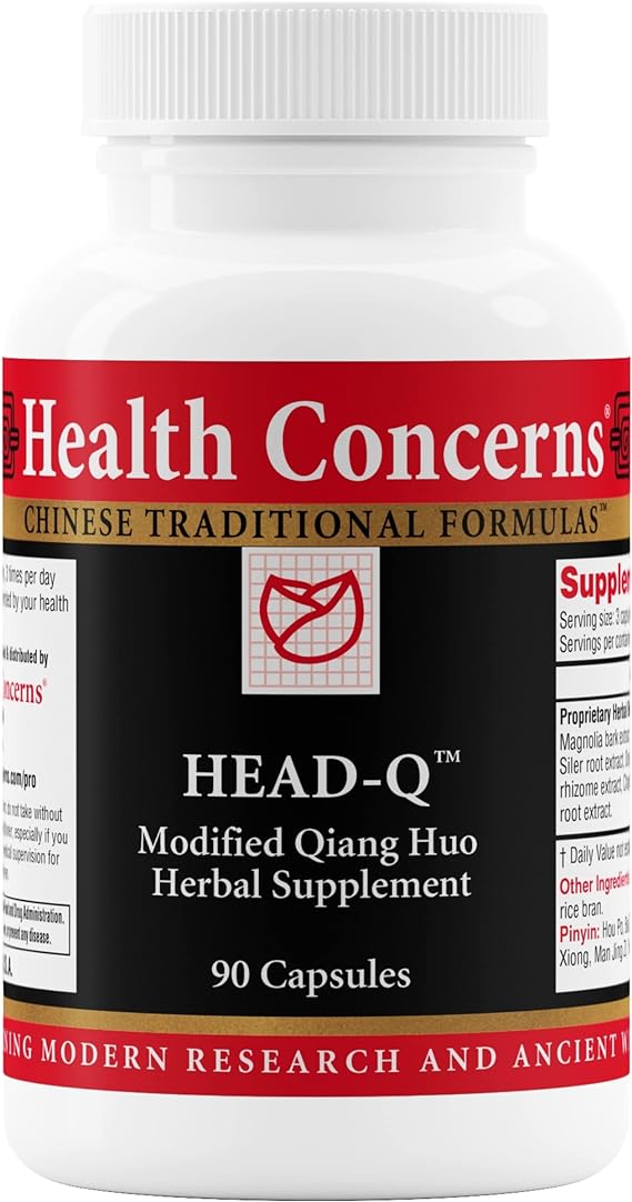 Health Concerns Head-Q - Herbal Supplement for Tension & Sinus Headache Support - 90 Capsules