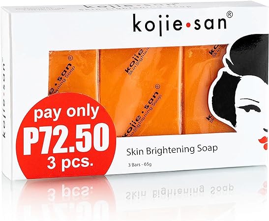 Kojie San Skin Brightening Soap - Original Kojic Acid Soap for Face & Body - Natural Soap for Dark Spots & Uneven Skin Tone for Glowing, Hydrated, and Beautifully Fresh Skin (3 X 65g Bars)