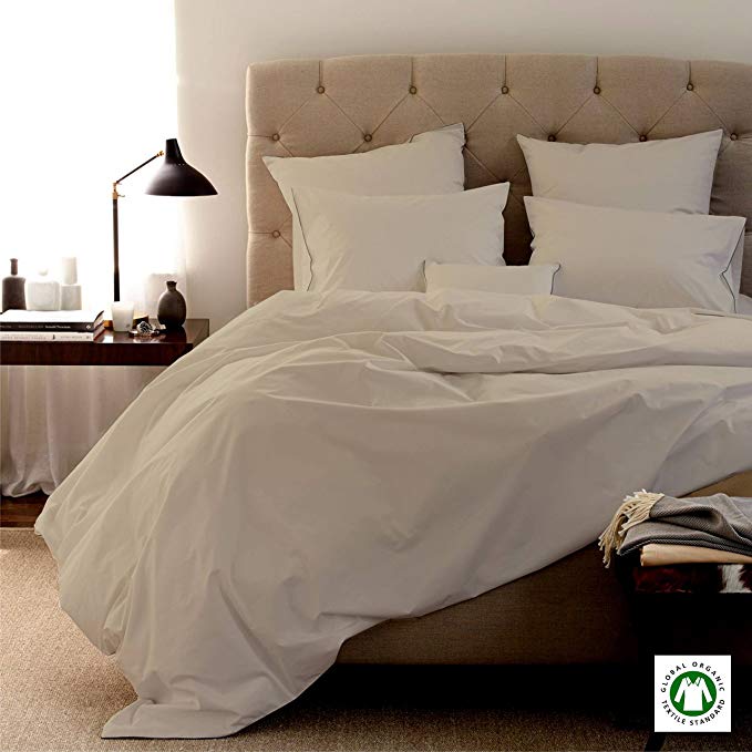 Organic Bed Sheets-Size-KING, Color-IVORY sheets are comfortable and ultra-soft & silky# Made in India 800 Thread Count - 100% Organic Cotton 4pc Bed Sheet Set With 19" DEEP POCKET