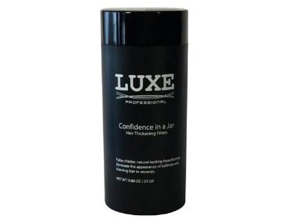 LUXE Hair Thickening Fibers with Natural Keratin-2 Months Supply-Confidence in a Jar-Multiple Colors Available Dark Brown