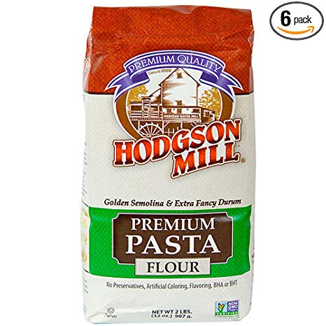 Hodgson Mill Semolina Pasta Flour, 2-Pounds (Pack of 6)