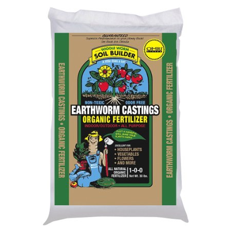 Unco Industries Wiggle Worm Organic Earthworm Castings Fertilizer, 4.5-Pound.