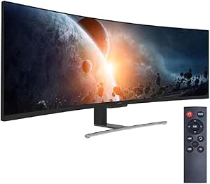 SUW49C 49" Super Ultrawide 32:9 Curved Monitor with Speakers, 144Hz HDR 6ms 3840x1080p, FreeSync, GamePlus, VESA 75x75mm, (Renewed)