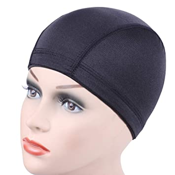 Black Dome Cap for Making Wigs Stretchable Hairnets with Wide Elastic Band 2 pcs/lot(Dome Cap S)